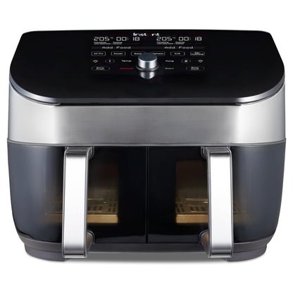 Dual Basket Air Fryer 7.6L 1700W 8 Functions Black