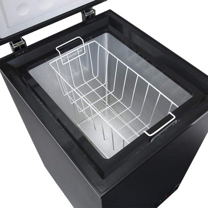 Chest Freezer 95L Slimline 47.5cm Manual Defrost Black
