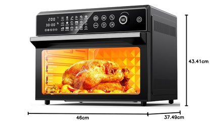 Air Fryer Oven 30L 18 Presets Dual-Cook Digital Touch Black