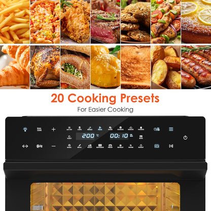 Air Fryer Oven 30L 1800W 20 Programs Rotisserie Black